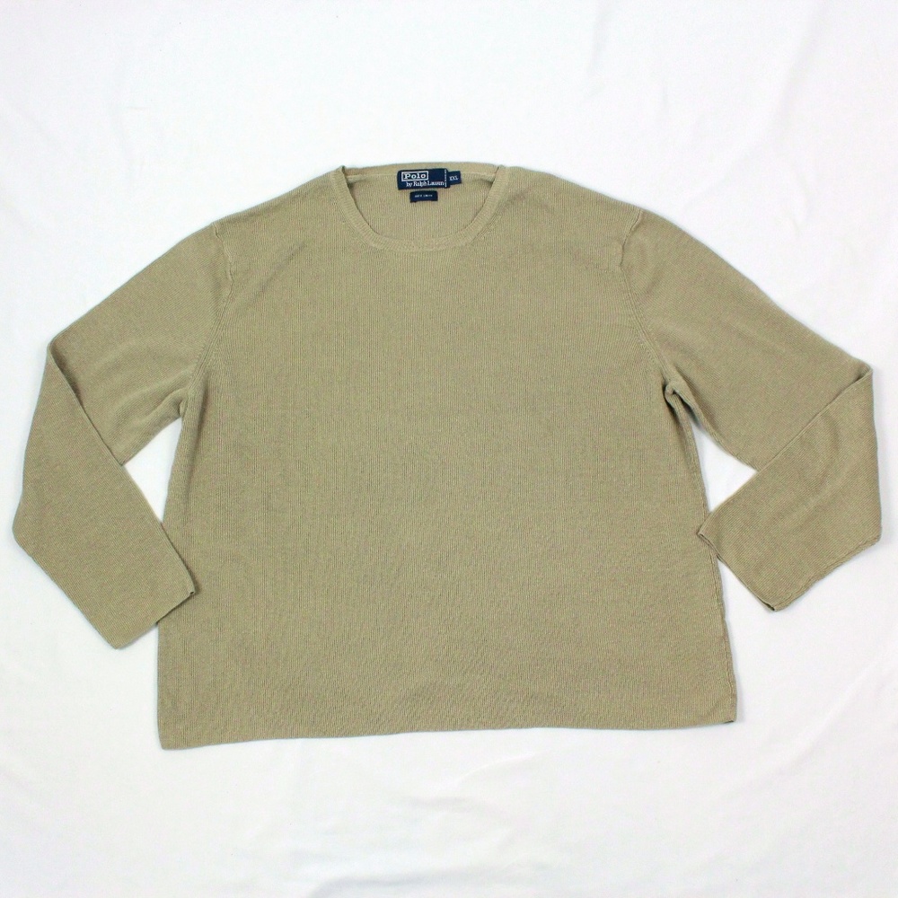Polo Ralph Lauren Oatmeal Linen Sweater Size XXL 2